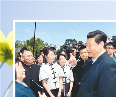 习近平和青年在一起
