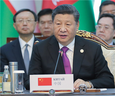 习近平出席上海合作组织成员国元首理事会