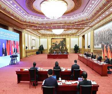 习近平同德国总理举行视频会晤