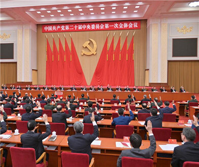 中国共产党第二十届中央委员会第一次全体会议公报