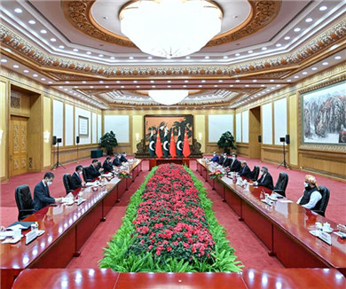 习近平会见巴基斯坦总理