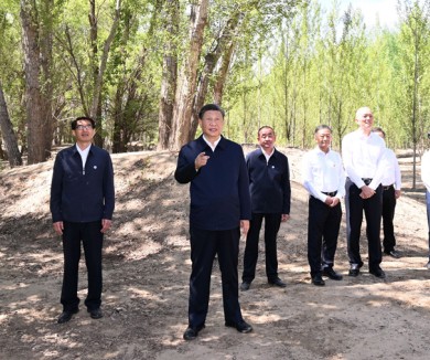 习近平在内蒙古巴彦淖尔考察