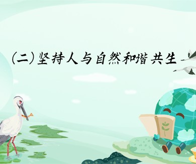 坚持人与自然和谐共生