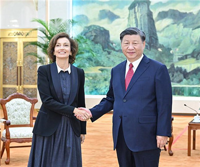 习近平会见联合国教科文组织总干事