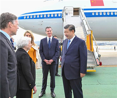 习近平抵达旧金山举行中美元首会晤